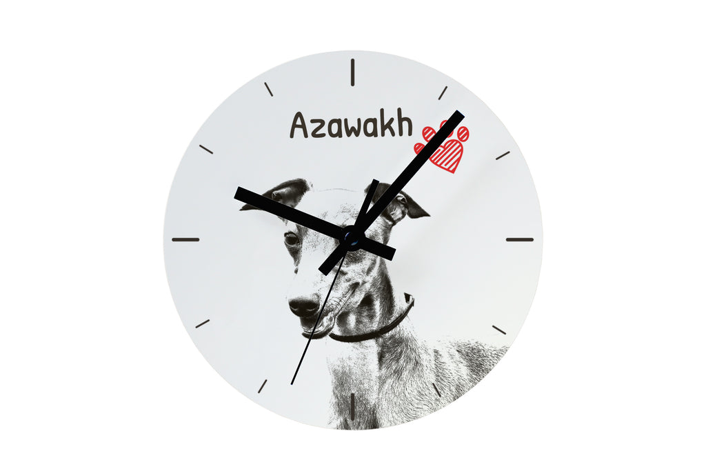 Azawakh, Tuareg Sloughi - wall clock with a dog, shelf clock with a print, personalized home decoration from the Art-Dog brand