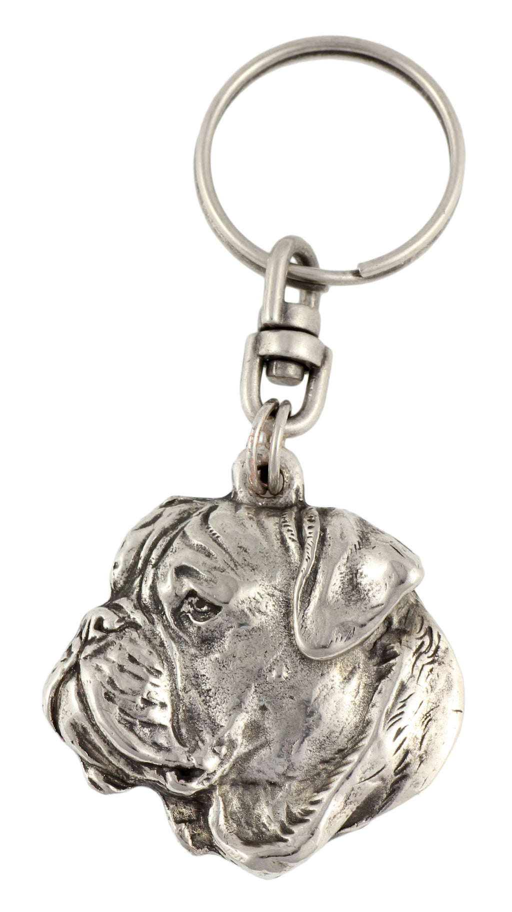Bullmastiff II - Silver-plated dog pendant, handbag decoration, backpack pendant by Art-Dog brand