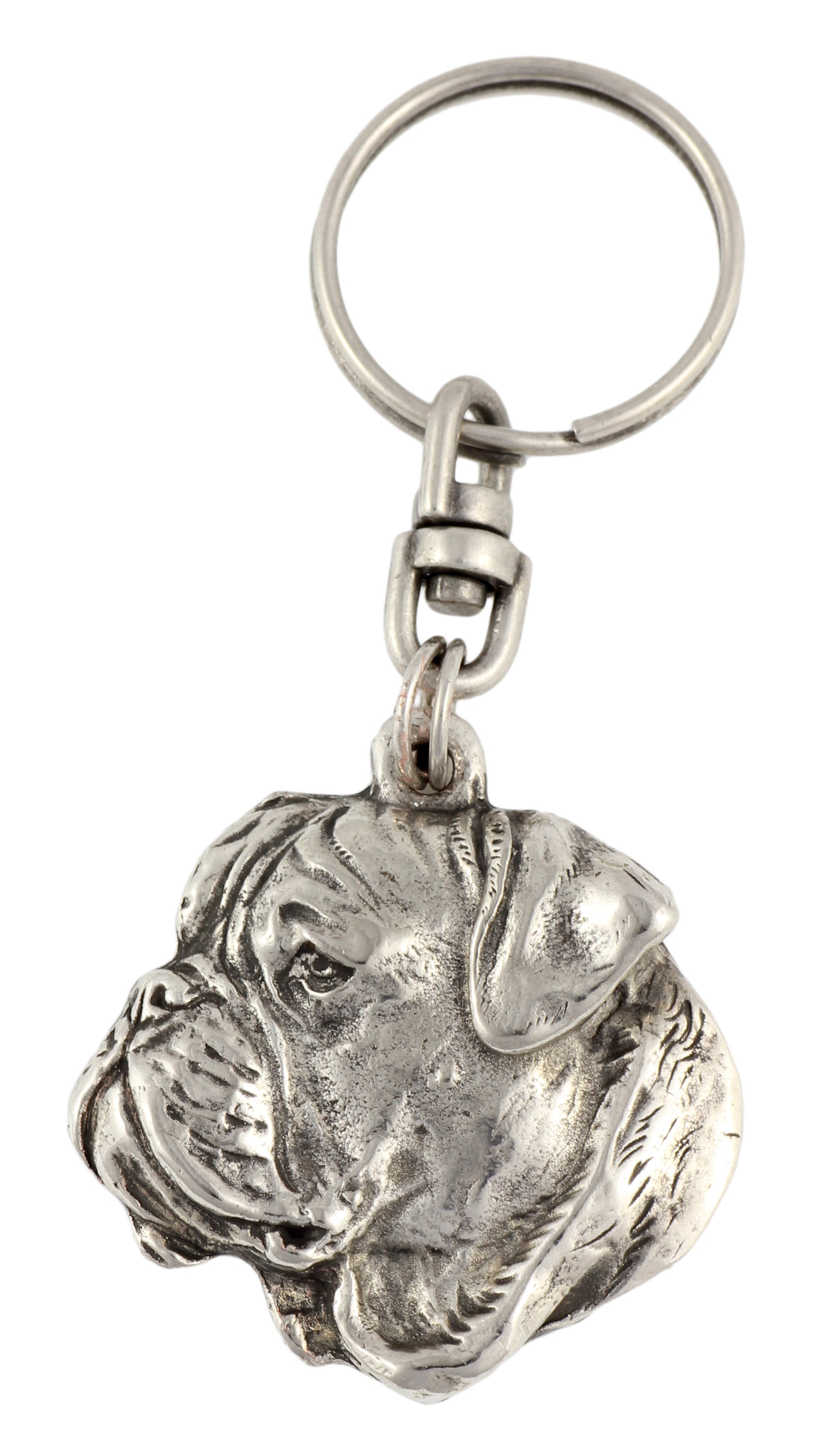 Bullmastiff II - Silver-plated dog pendant, handbag decoration, backpack pendant by Art-Dog brand