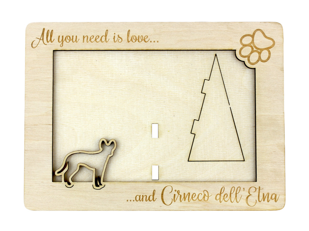 Cirneco dell'Etna - Photo frame, engraved wooden frame, a lovely gadget for the dog lover by Art-Dog