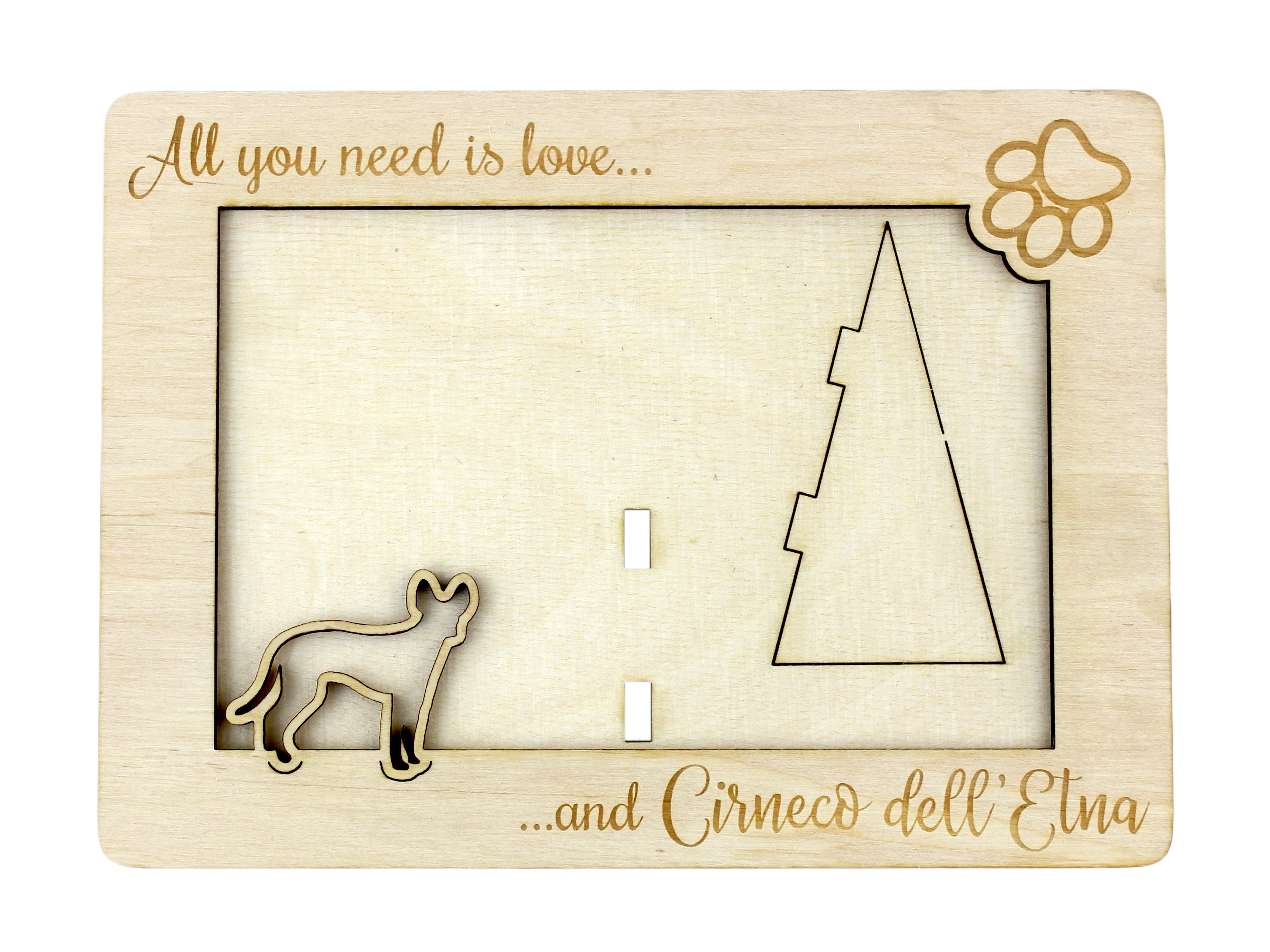 Cirneco dell'Etna - Photo frame, engraved wooden frame, a lovely gadget for the dog lover by Art-Dog
