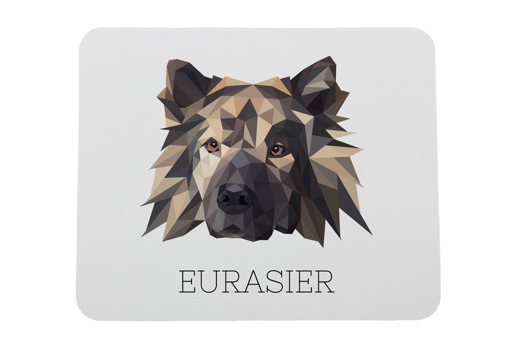 Eurasian, Eurasier - geometric mouse pad with a picture and text by Art-Dog