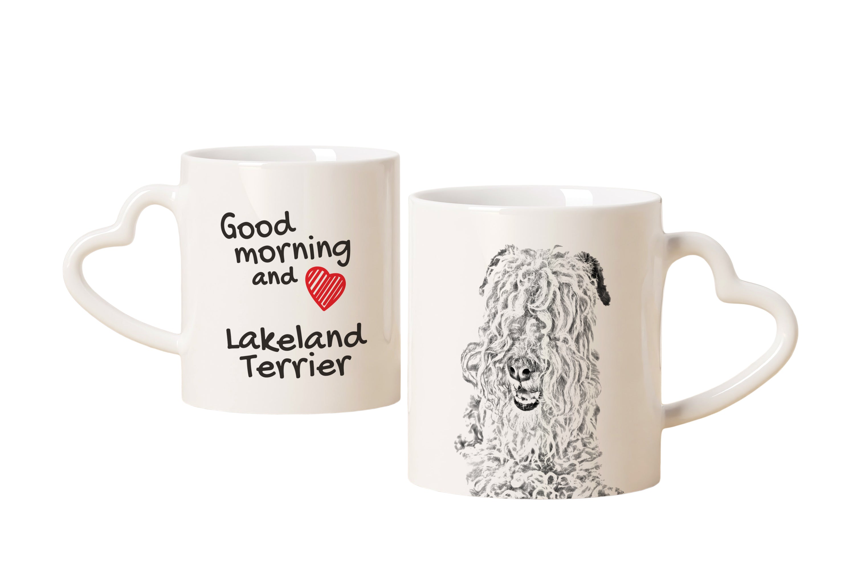 Lakeland Terrier - cup with a dog, adorable cup with a heart-shaped handle, universal gift from the Art-Dog brand