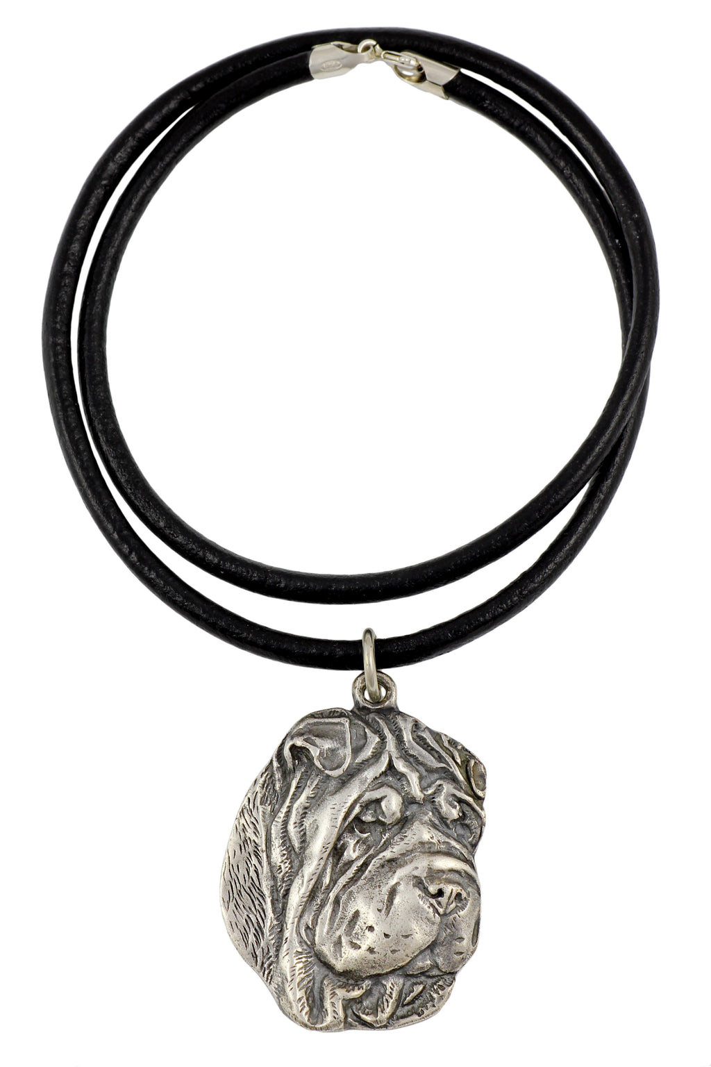 Shar Pei - Necklace with dog, silver-plated pendant for dog fan, unique jewelry by Art-Dog brand