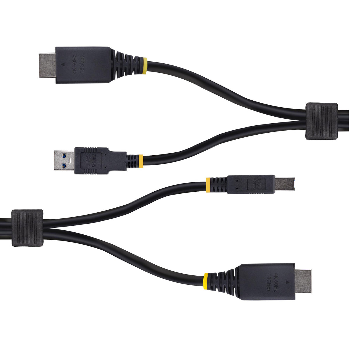 StarTech.com Câble KVM HDMI et USB 5Gbps, 1,8m, 4K 60Hz, HDMI 2.0 pour Commutateurs KVM
