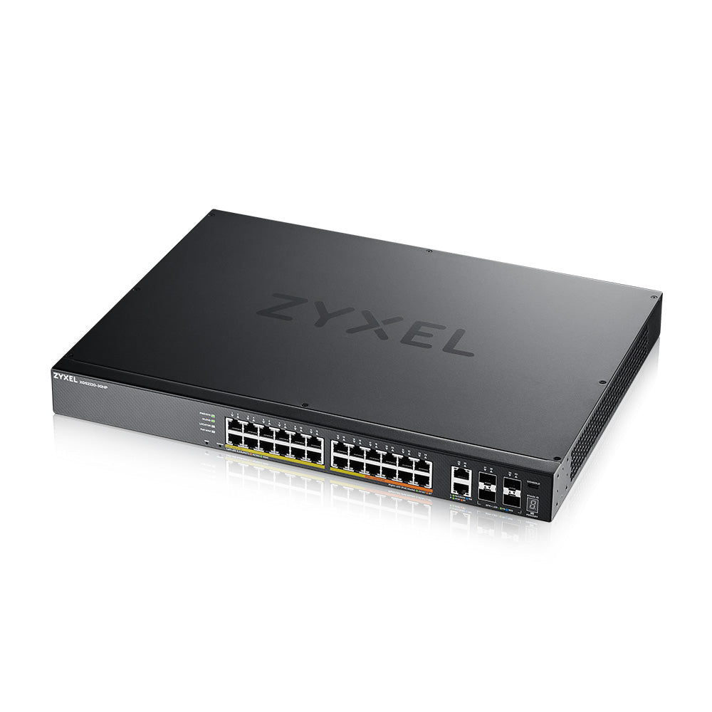 Zyxel XGS2220-30HP Switch Gigabit Ethernet L3 Géré PoE, Noir