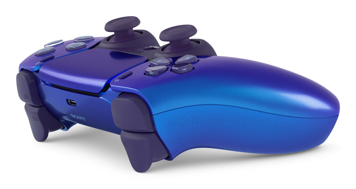 Sony DualSense V2 Manette PS5 Chrome Indigo avec Retour Haptique et Batterie Rechargeable