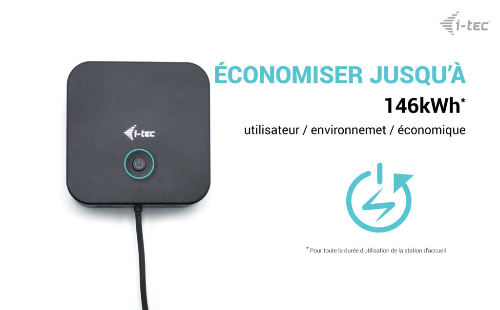 i-tec Station d'accueil USB-C HDMI Dual DP avec Power Delivery 100W