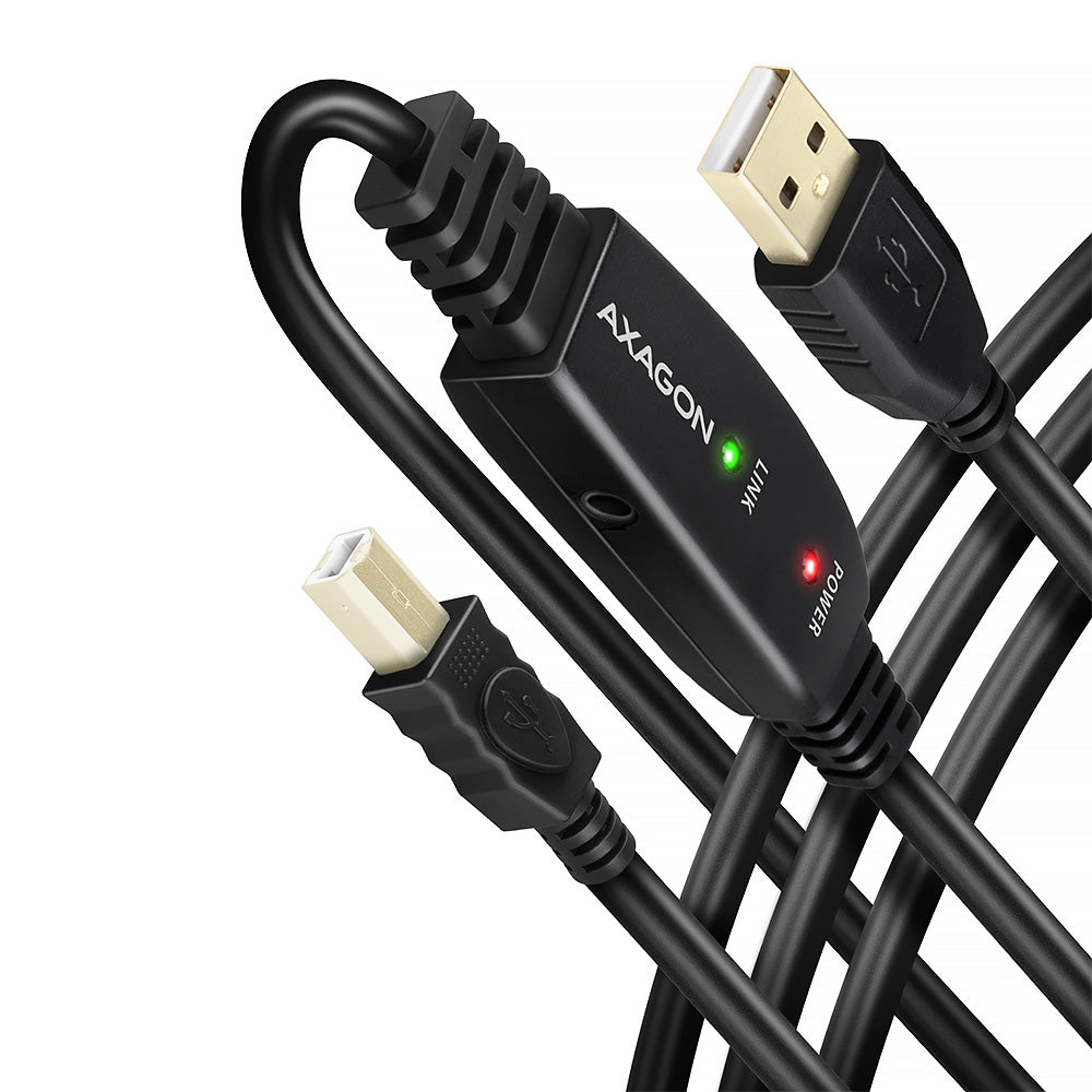 AXAGON USB 2.0 Printerkabel 10m Sort - vue 2