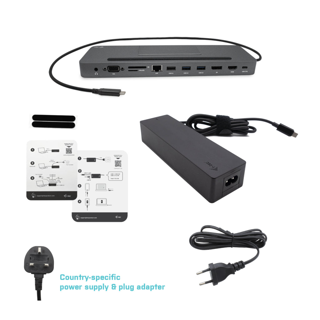 Station d'accueil Ergonomique Metal SB-C 4K 3x Display Power Delivery 85W et Chargeur Universel 100W