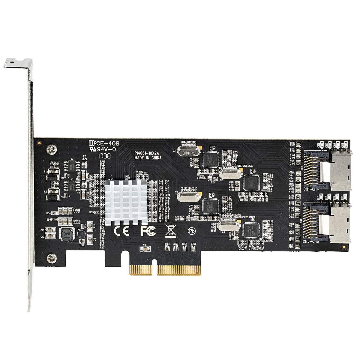 StarTech.com Carte Contrôleur SATA PCIe 8 ports, 6Gbps, PCI-e x4 Gen 2 vers SATA III pour HDD/SSD
