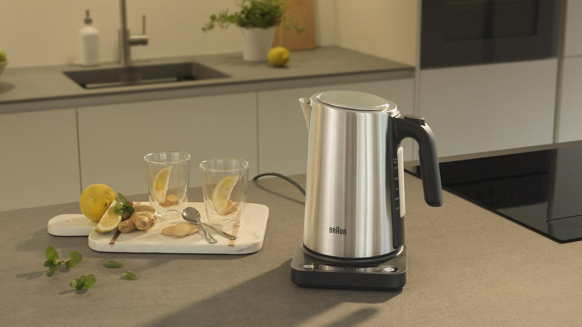 Braun WK 5205 BK bouilloire 1,7 L 2200 W Noir, Acier inoxydable