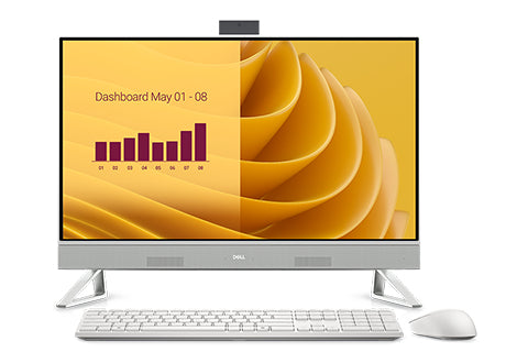 DELL DELL EC27250 Intel Core 7 150U 68,6 cm (27") 1920 x 1080 pixels Écran tactile PC All-in-One 16 Go DDR5-SDRAM 1 To SSD Windows 11 Pro Wi-Fi 6E (802.11ax) Perle, Blanc