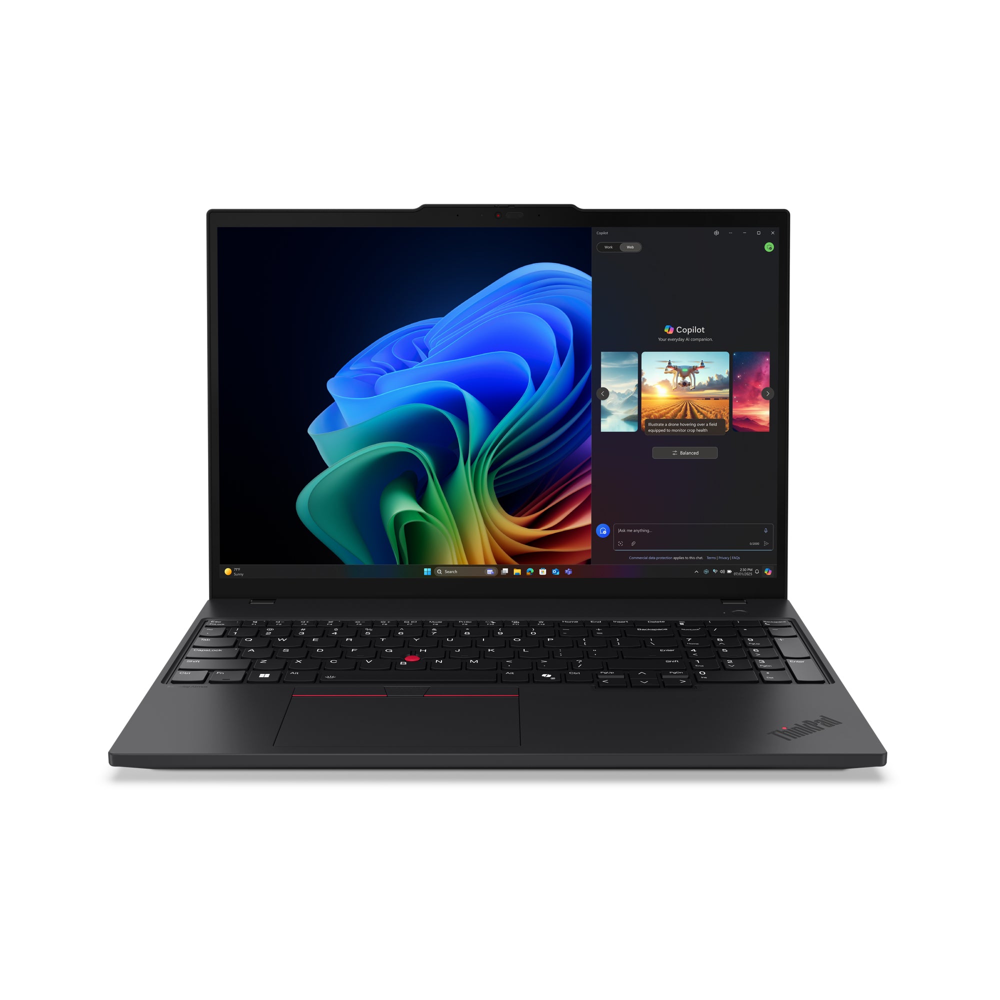 Lenovo ThinkPad T16 Gen 4 (AMD) Copilot+ PC AMD Ryzen AI 5 340 Ordinateur portable 40,6 cm (16") WUXGA 32 Go DDR5-SDRAM 512 Go SSD Wi-Fi 7 (802.11be) Windows 11 Pro Nordique Noir