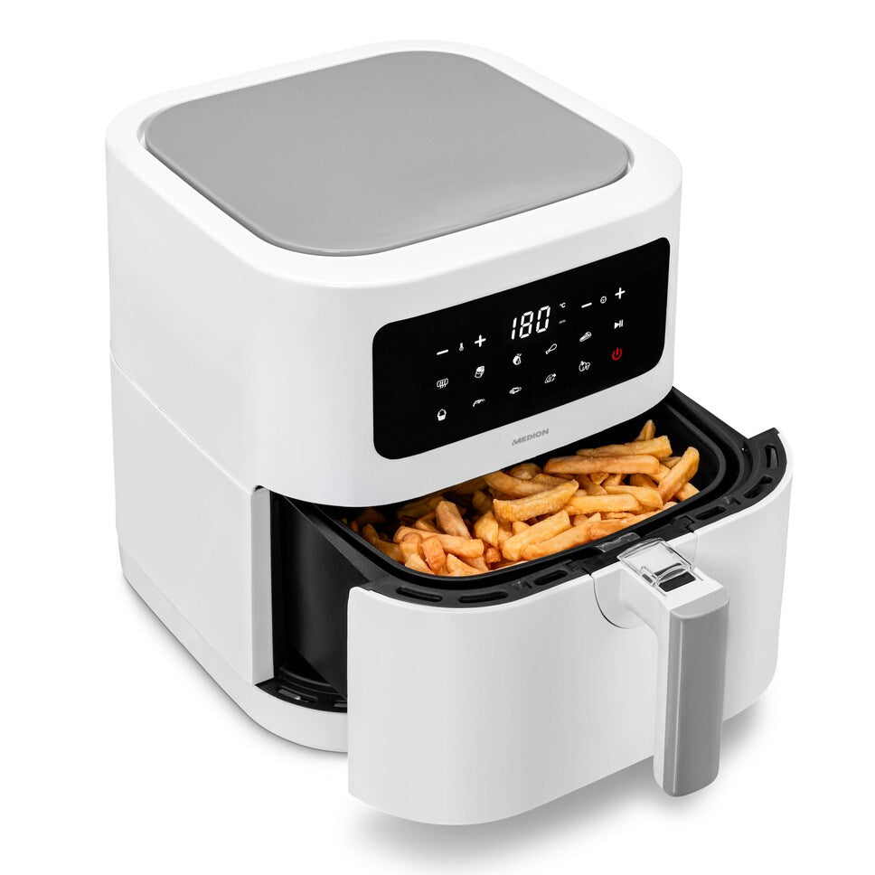 MEDION LIFE E40 XL Unique 5,2 L Autonome Friteuse d’air chaud Blanc