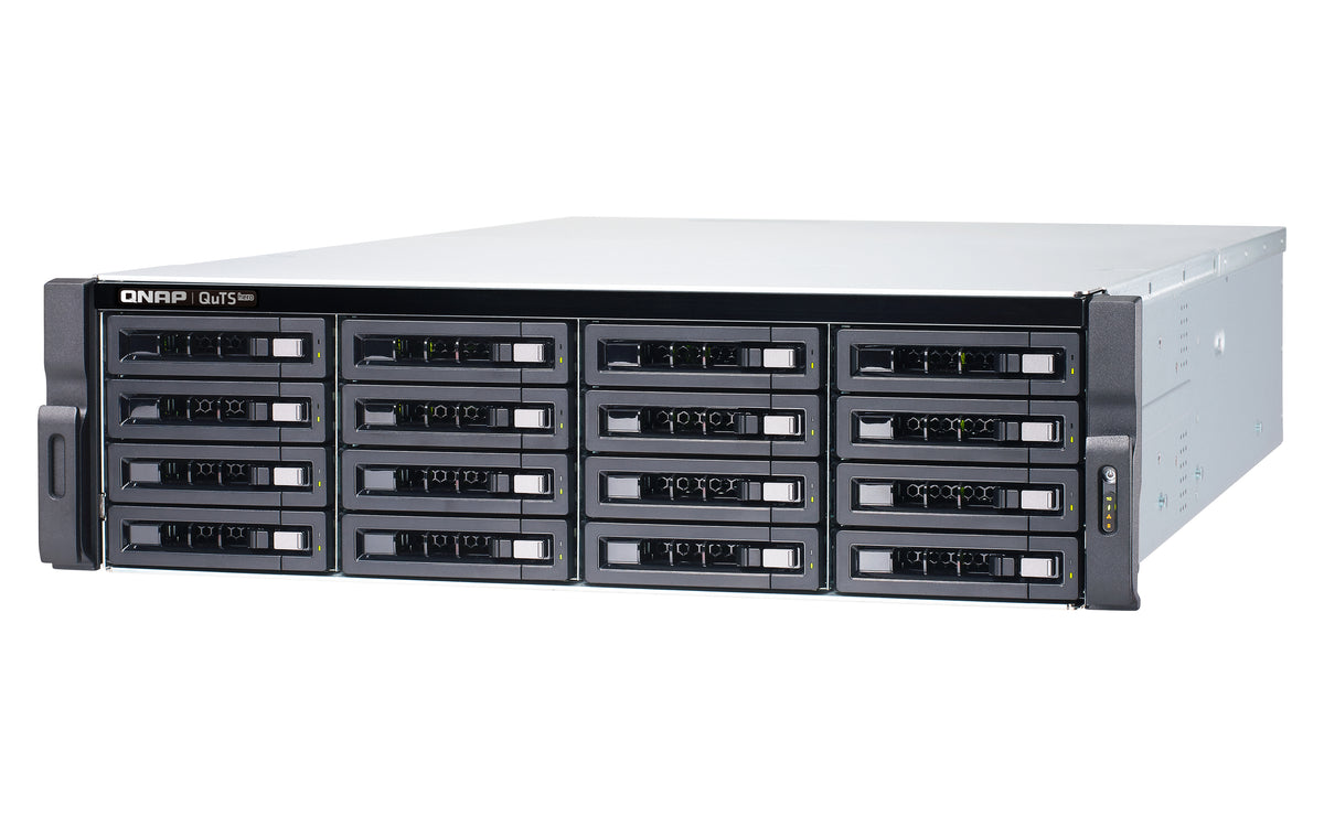 QNAP TS-h1683XU-RP NAS Rack 3U Intel Xeon E E-2236 128 Go DDR4 QuTS hero Noir