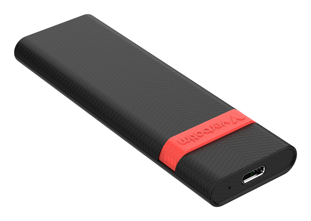 Verbatim 32261 Boîtier SSD M.2 NVMe PCIe, USB Type-C, 10 Gbit/s, Noir et Rouge