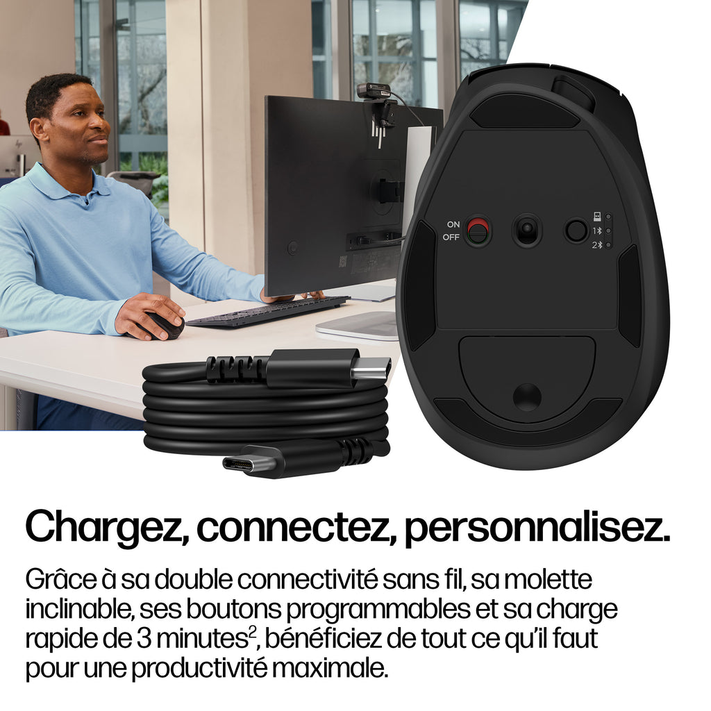HP Souris ergonomique inclinable 725M