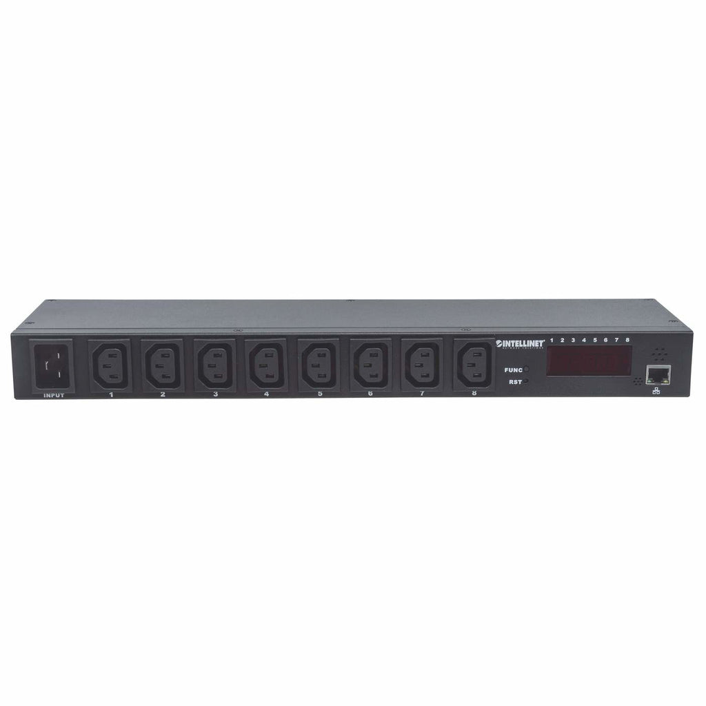 Intellinet PDU Intelligent 19" Rackable C13, Surveillance Puissance, Température et Humidité, 8 Prises, Noir