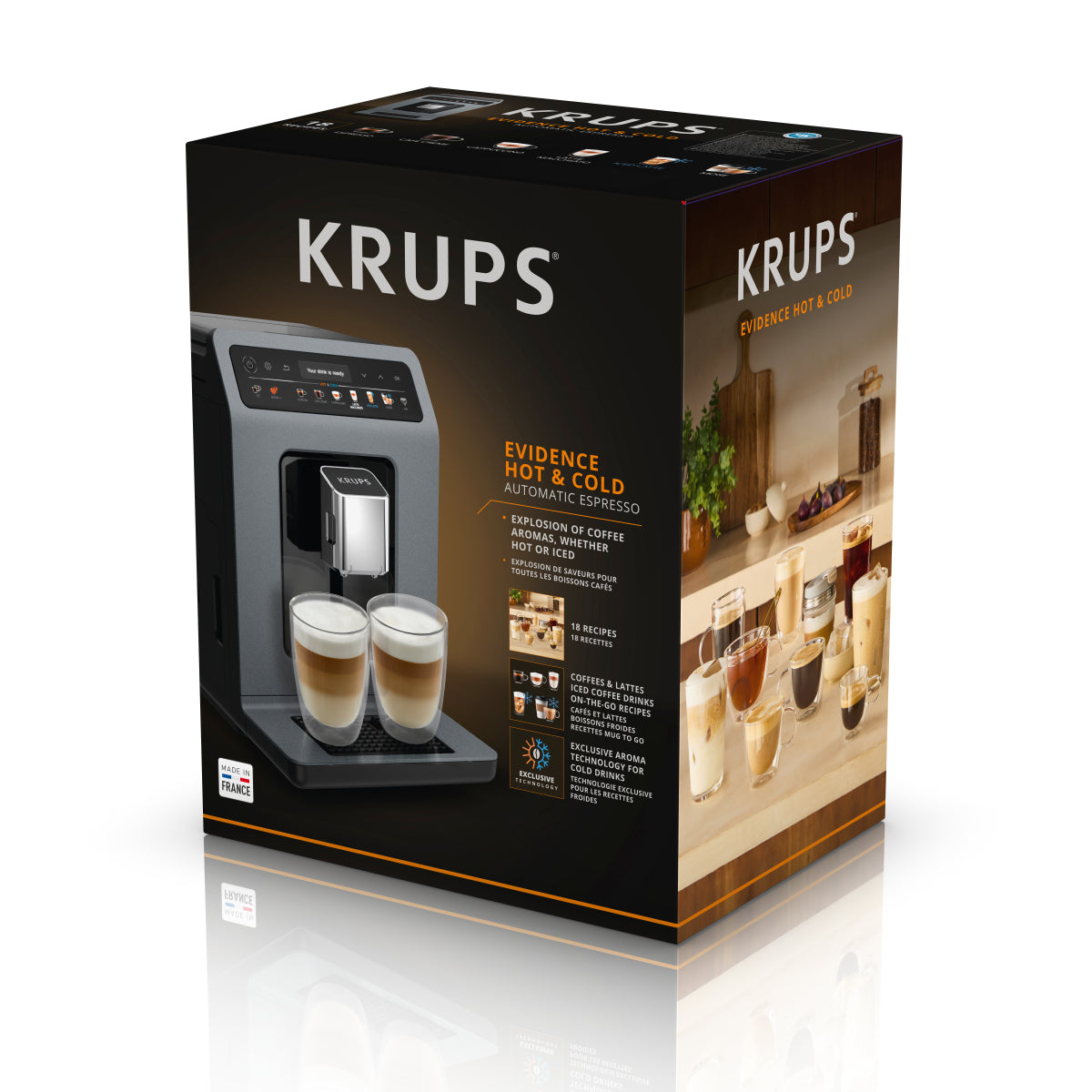 Krups Evidence Hot & Cold EA898GF0 machine à café Entièrement automatique Machine à expresso 2,5 L