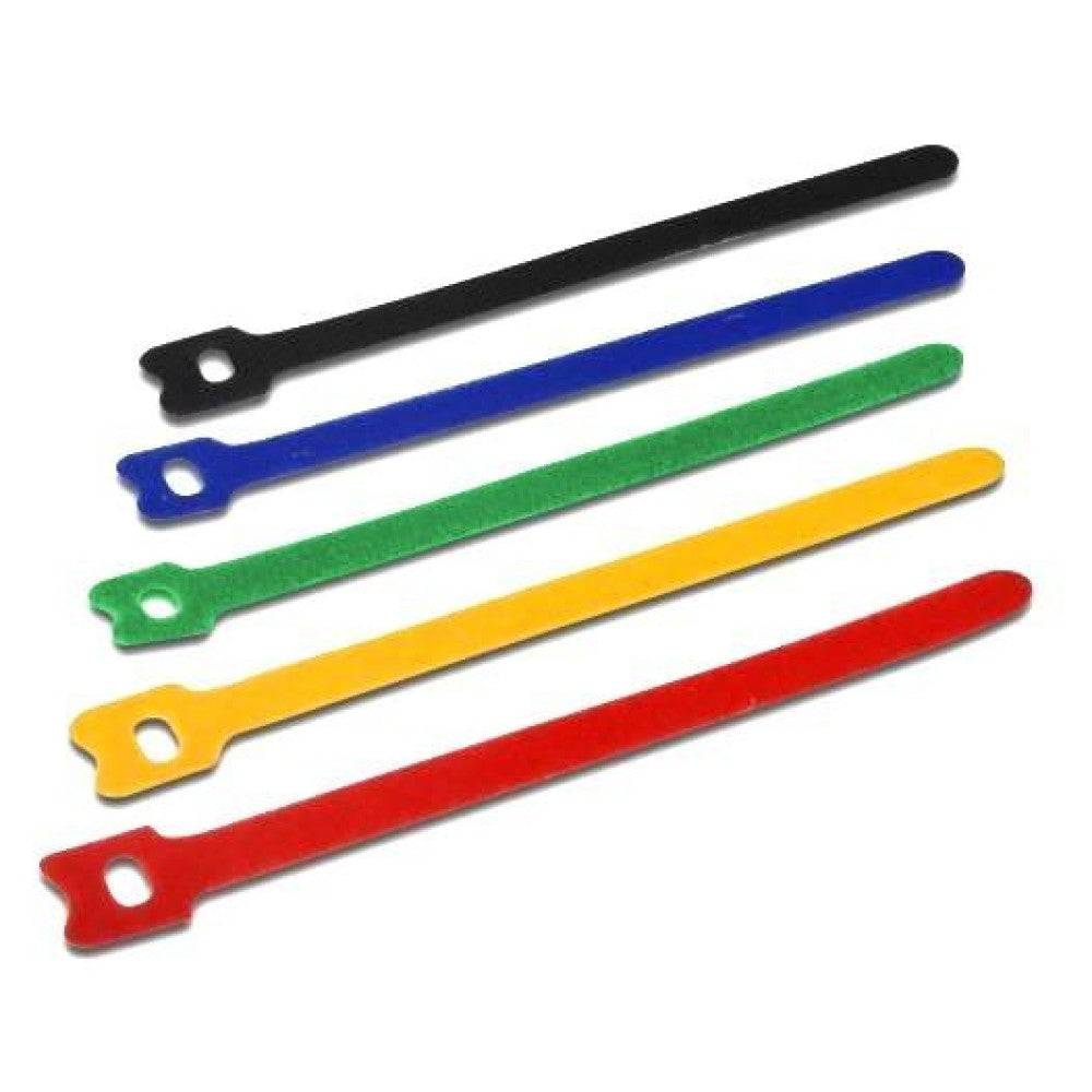 Techly 109528 serre-câbles Support attache de câble Velcro Multicolore 10 pièce(s)