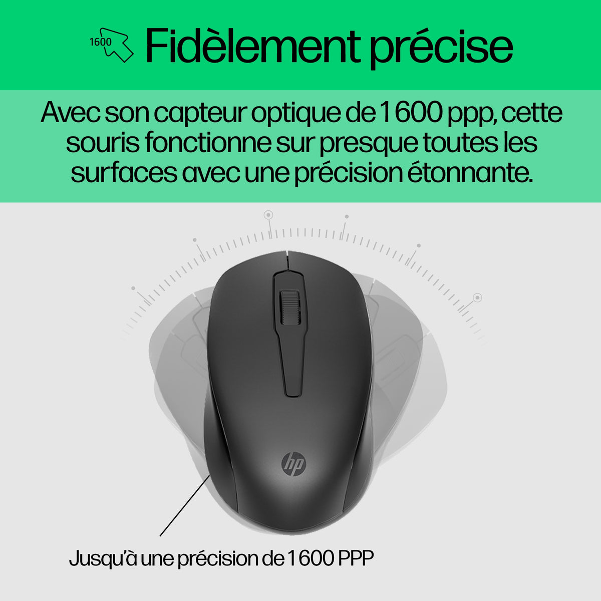 HP Ensemble Clavier et Souris Sans Fil 330, Noir, Disposition QWERTY Anglais