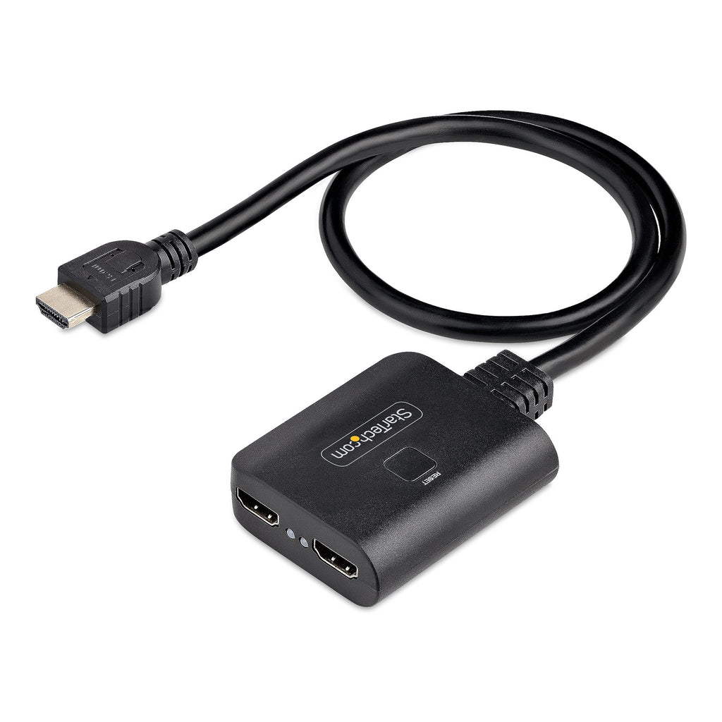 StarTech.com Répartiteur HDMI 2 Ports 4K 60Hz HDR HDCP avec Câble Intégré 50 cm