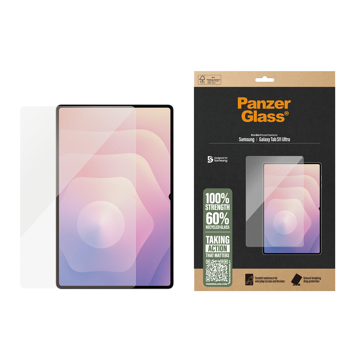 PanzerGlass ® Screen Protector Samsung Galaxy new Tab S11 Ultra | Tab S11 Ultra | Ultra-Wide Fit Protection d'écran transparent 1 pièce(s) - vue 2
