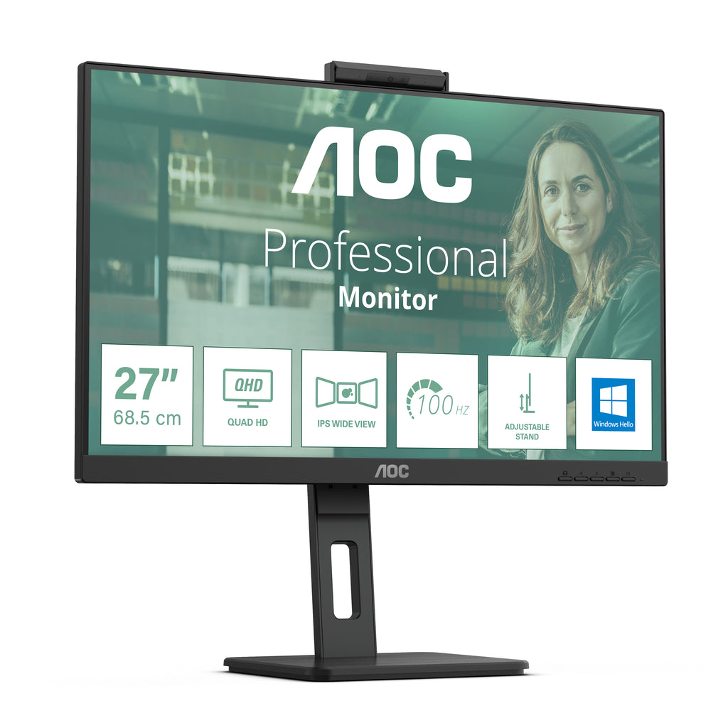 AOC Q27P3CW écran plat de PC 68,6 cm (27") 2560 x 1440 pixels Quad HD LED Noir