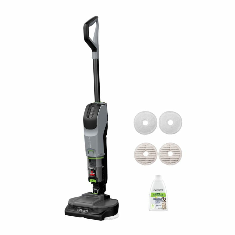 Bissell SpinWave + Vac Pet Pro Aspirateur balai Batterie Sec&humide Cyclonique Sac à poussière 0,4 L Noir, Gris