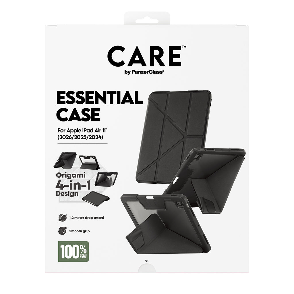 PanzerGlass CARE™ by ®™ by Essential Case Black iPad Air 11" (2024-2026) coque de protection pour téléphones portables H