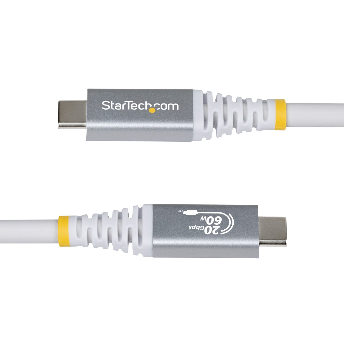 StarTech.com Câble USB4 USB-C 3m, 20 Gbit/s, 60W PD, 4K 120Hz DP 1.4, Blanc