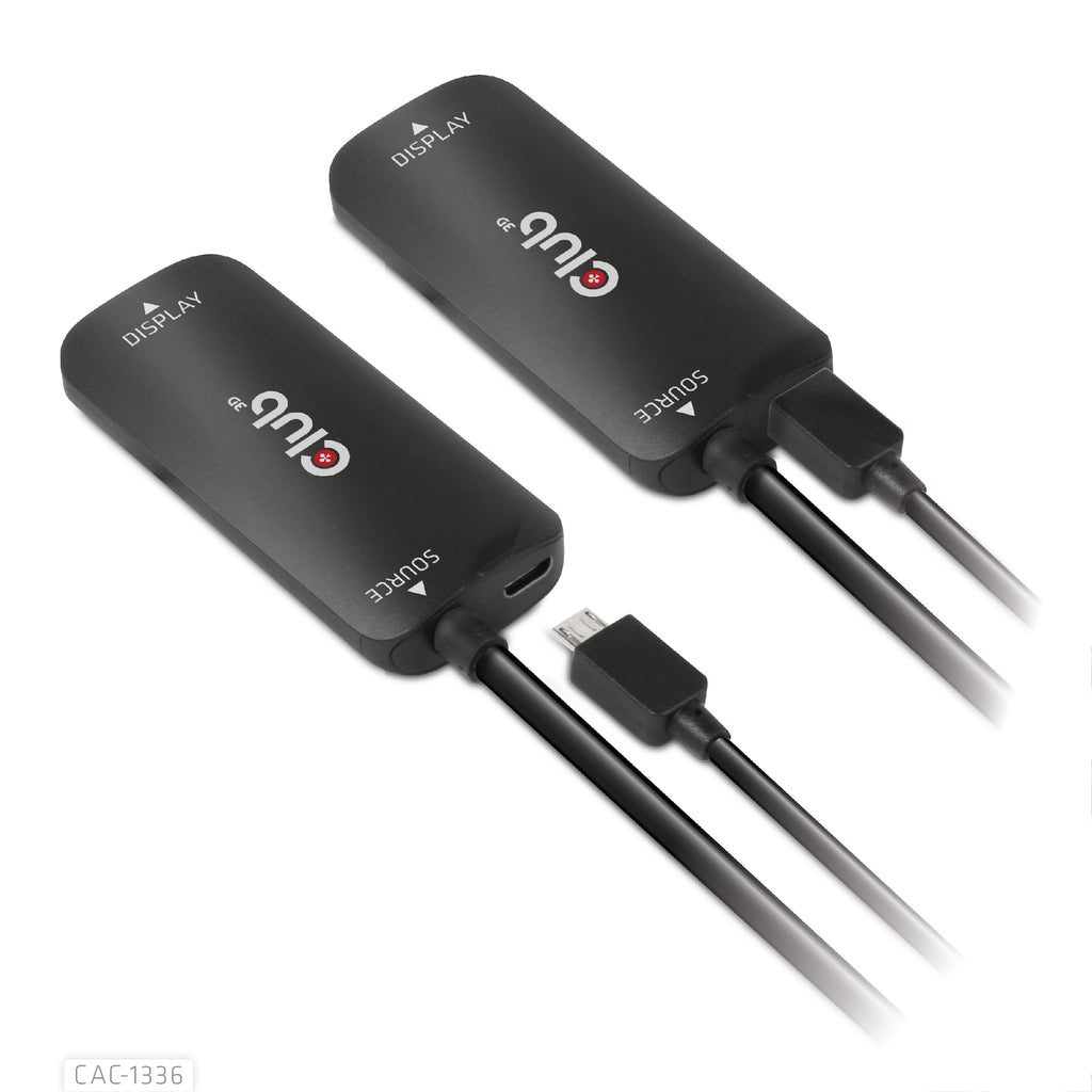 CLUB3D CAC-1336 Câble Adaptateur Vidéo USB Type-C vers HDMI + USB, 1 m, Noir