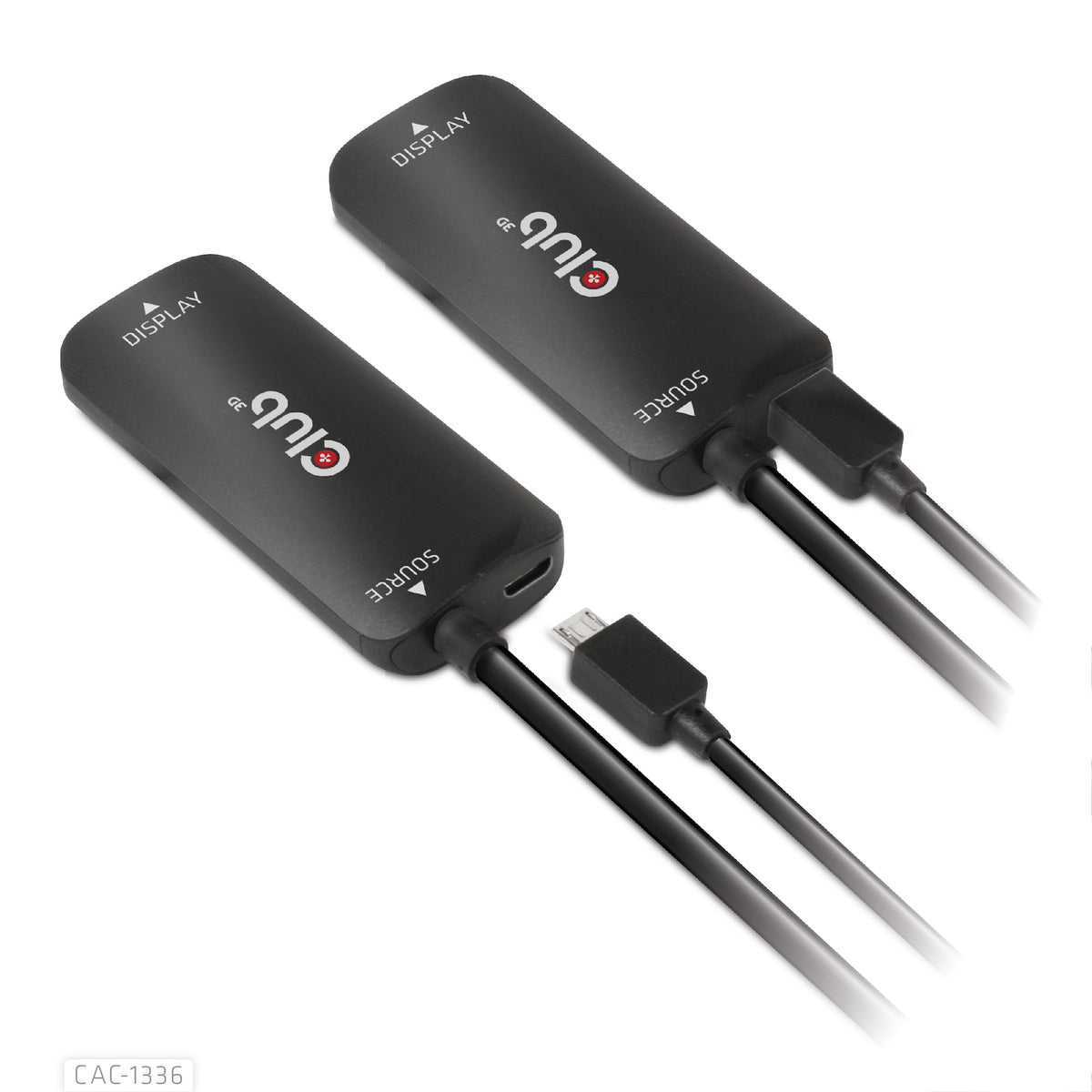 CLUB3D CAC-1336 Câble Adaptateur Vidéo USB Type-C vers HDMI + USB, 1 m, Noir