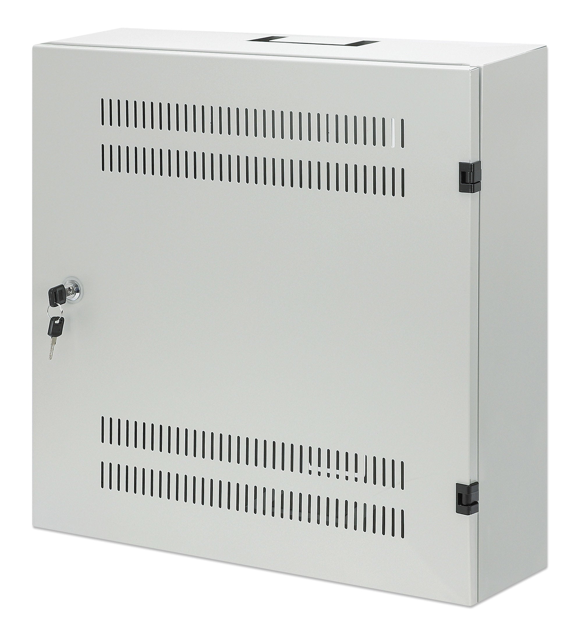 Intellinet Coffret mural 19" extra-plat avec rails 4U horizontaux et 2U verticaux, profondeur 170 mm, idéal AV/multimédia/surveillance, assemblé, gris RAL 7035
