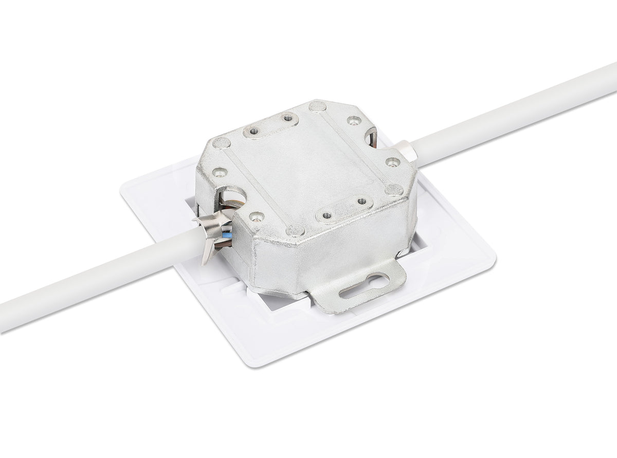 Intellinet 771900 Prise de Courant 2 x RJ-45, Blanc