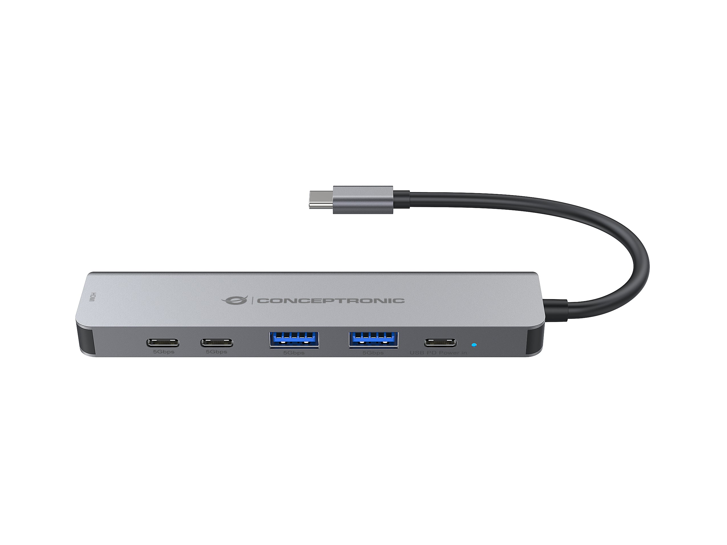 Conceptronic DONN33G station d'accueil Avec fil USB 3.2 Gen 1 (3.1 Gen 1) Type-C Argent