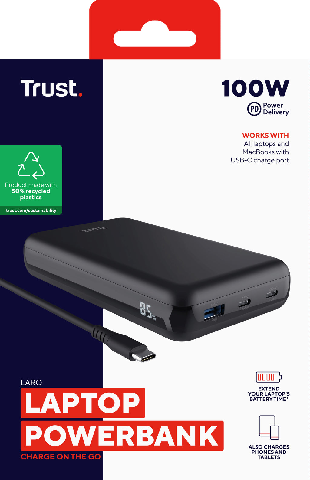 Trust Laro Batterie Externe 100W Noir