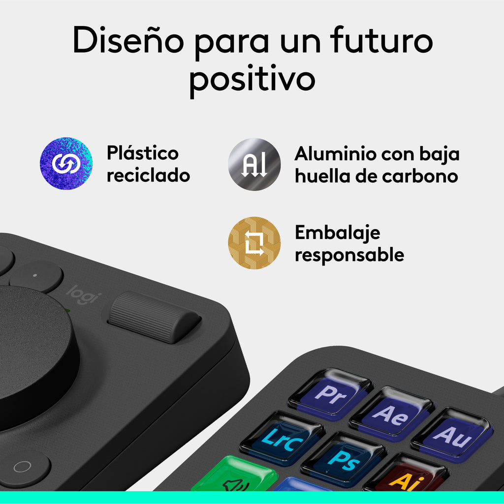 Logitech Master Series MX Creative Console Tastatur og drejeskive sæt RGB Kablet