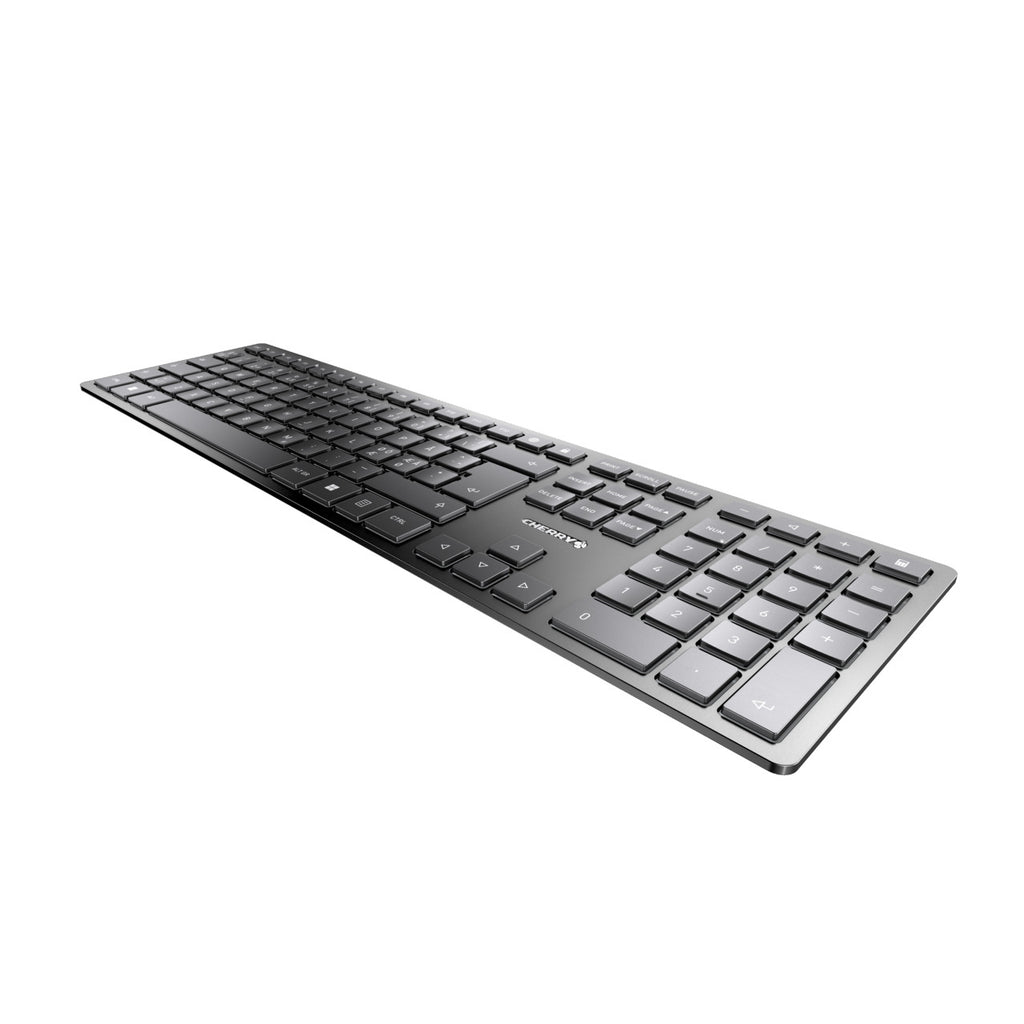 CHERRY KW 9100 SLIM clavier Universel RF sans fil + Bluetooth QWERTY Nordique Noir