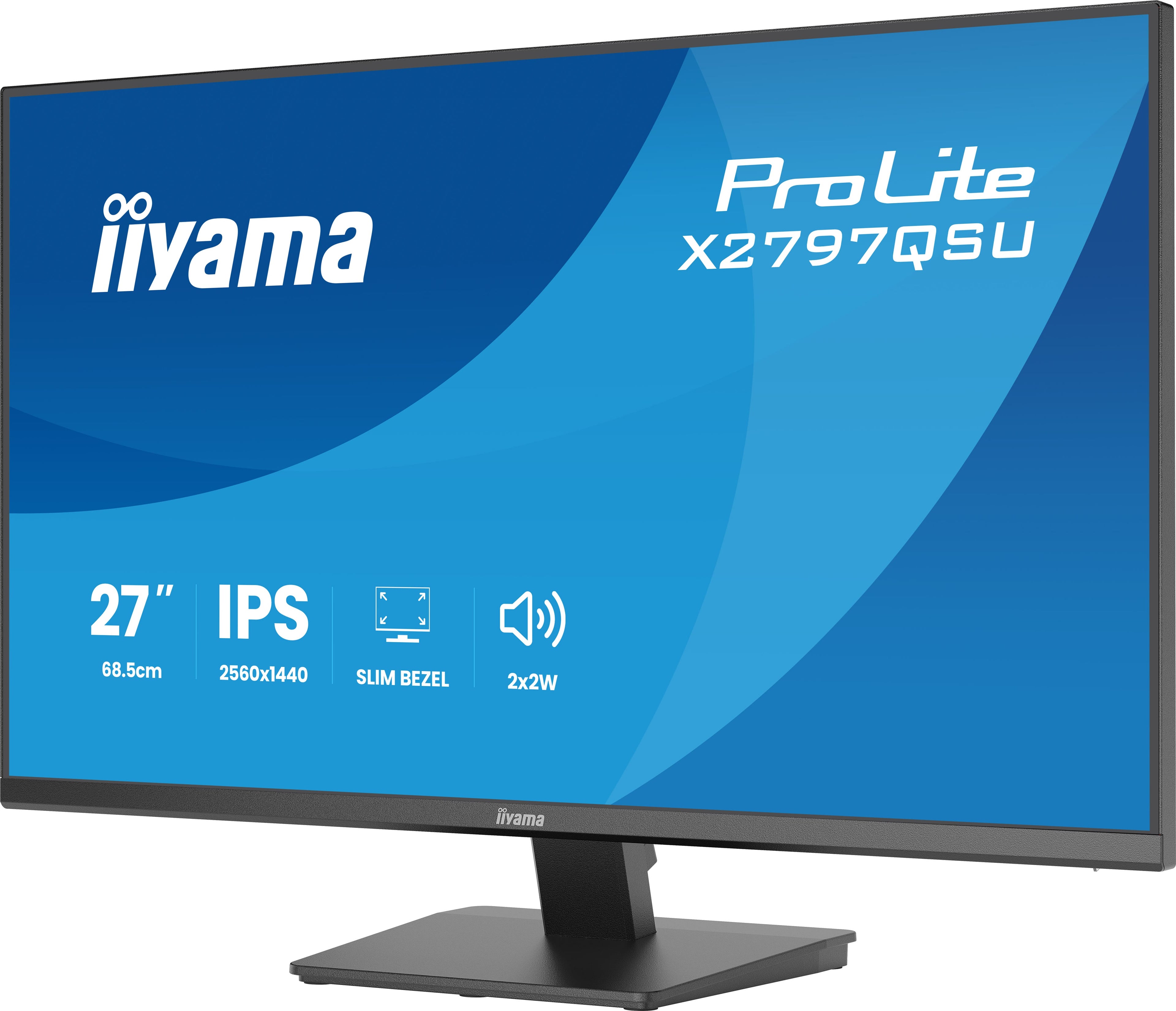iiyama ProLite X2797QSU-B1 écran plat de PC 68,6 cm (27") 2560 x 1440 pixels Quad HD LED Noir