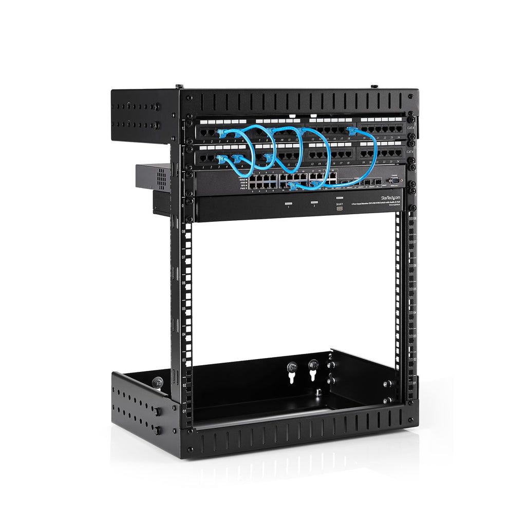 StarTech.com Rack Réseau Mural 12U 19" à Cadre Ouvert, Profondeur Ajustable