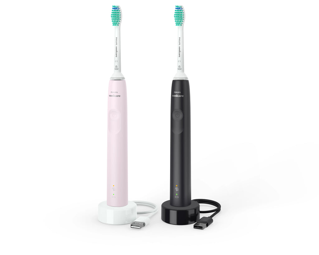 Philips Sonicare 3100 series 3100 series HX3675/15 2x Brosses à dents électriques - Noire/Rose
