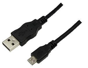 LogiLink 0.60m USB A-USB Micro B câble USB USB 2.0 0,60 m Micro-USB B 0,48 Gbit/s Noir