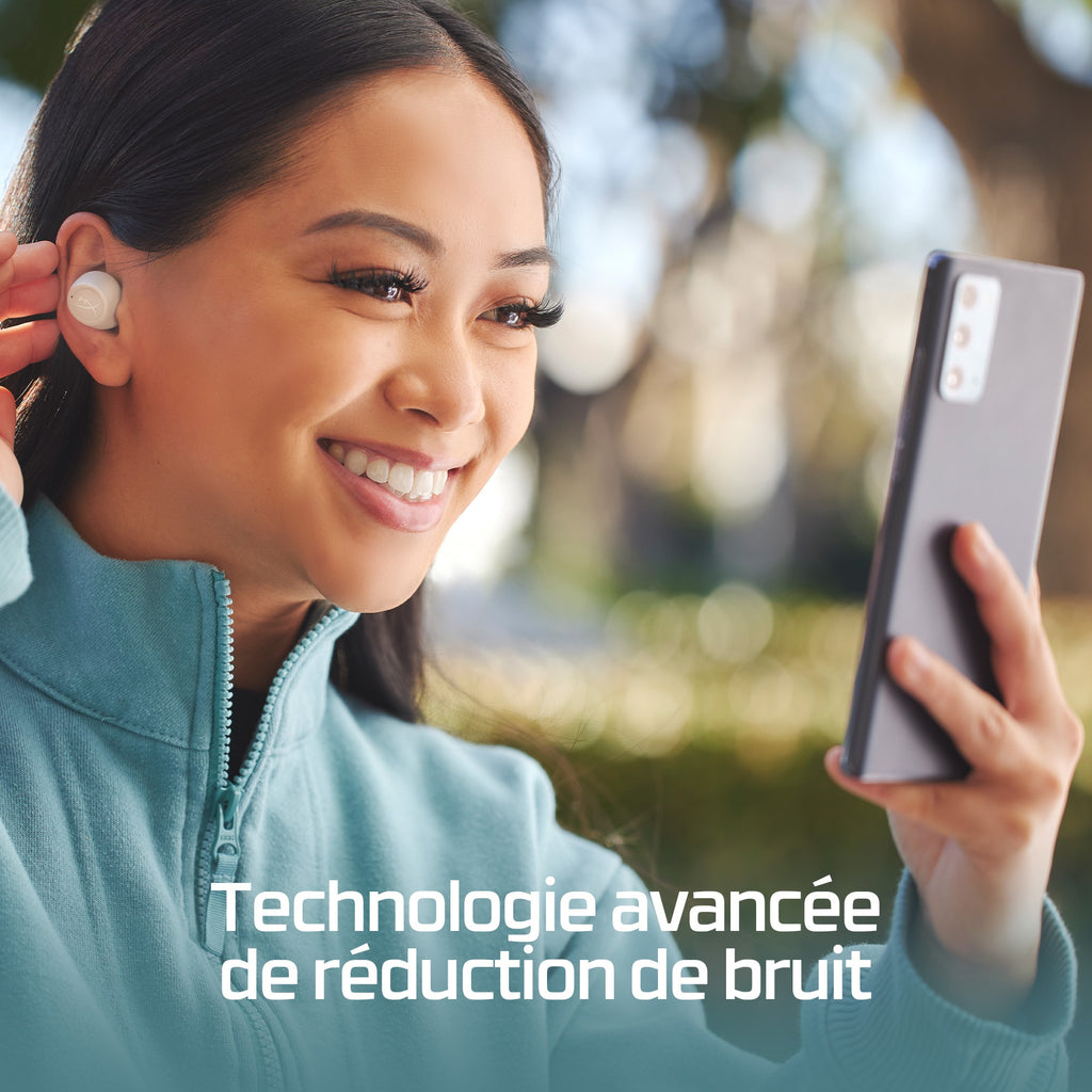 HyperX Cirro Buds Pro Tan, Écouteurs True Wireless avec ANC Hybride, Bluetooth 5.2, IPX4