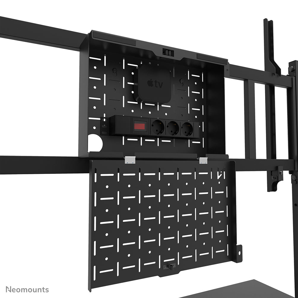 Neomounts FL50-575BL1 Support au sol mobile pour écran 65-115", Capacité 125 kg, Certifié TÜV
