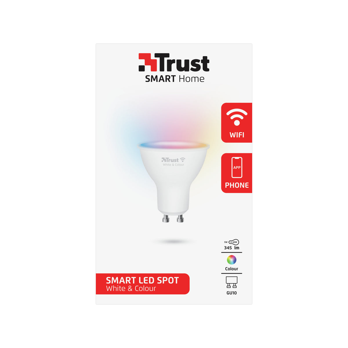 Trust 71279 Ampoule Intelligente Wi-Fi, Blanc