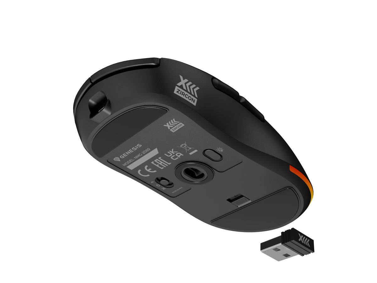 Souris Gaming Ambidextre Zircon XIII RF Wireless + USB Type-C Optique 26000 DPI