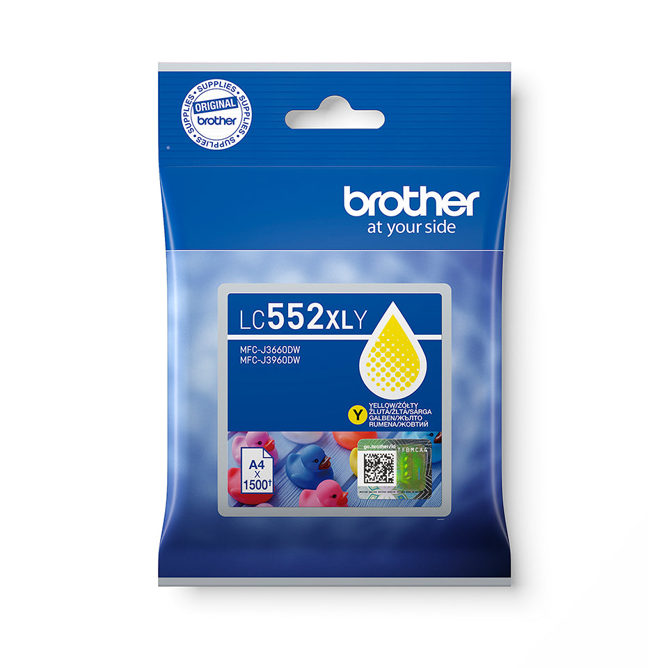 Brother LC552XLY cartouche d'encre 1 pièce(s) Original Jaune