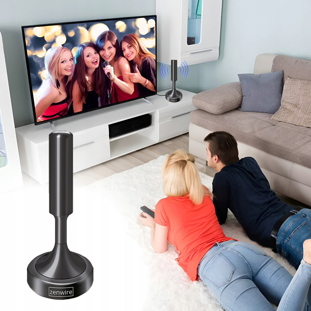 Antenne TV terrestre d'intérieur DVBT2 HEVC H.265 puissante 5 m Zenwire HDAT20